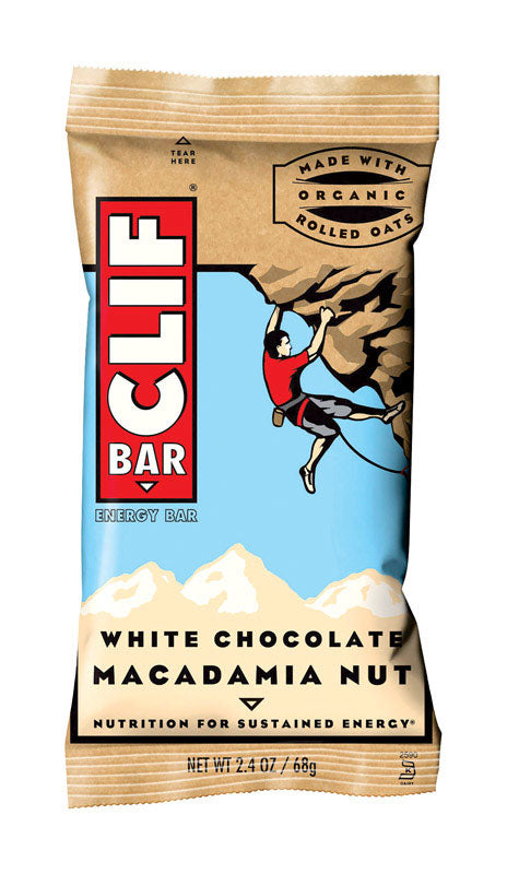 Clif Bar White Chocolate Macadamia Nut Energy Bar 2.4 oz Packet, Pack of 12