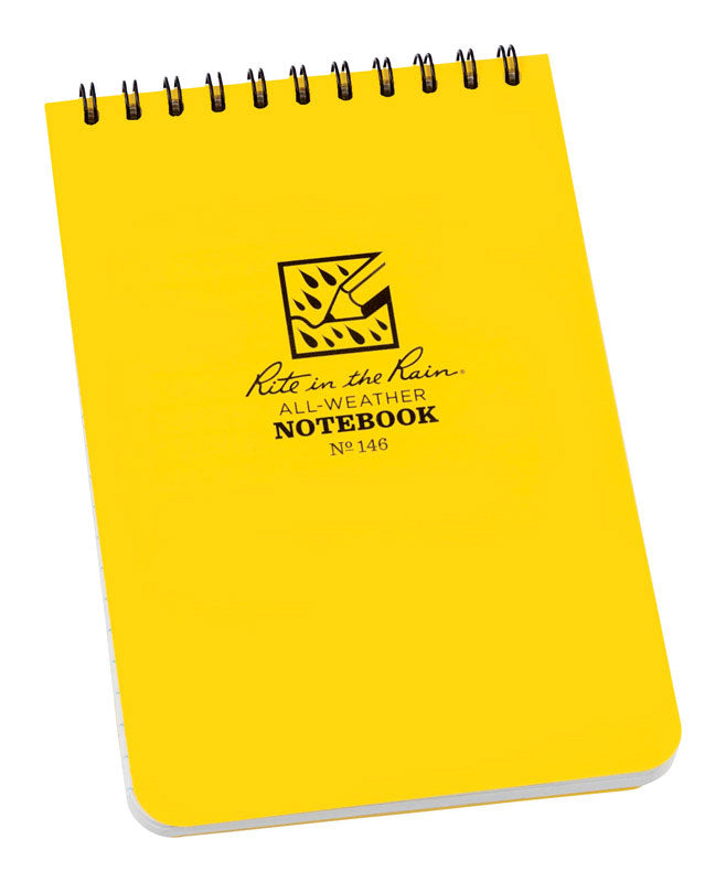 Rite in the Rain 4 in. W X 6 in. L Top-Spiral Yellow All-Weather Notebook, Pack of 12