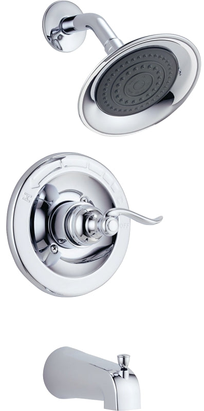 Delta Monitor 14 Series 144996C Tub and Shower Faucet, 2 gpm Showerhead, Chrome-Plated, Yes