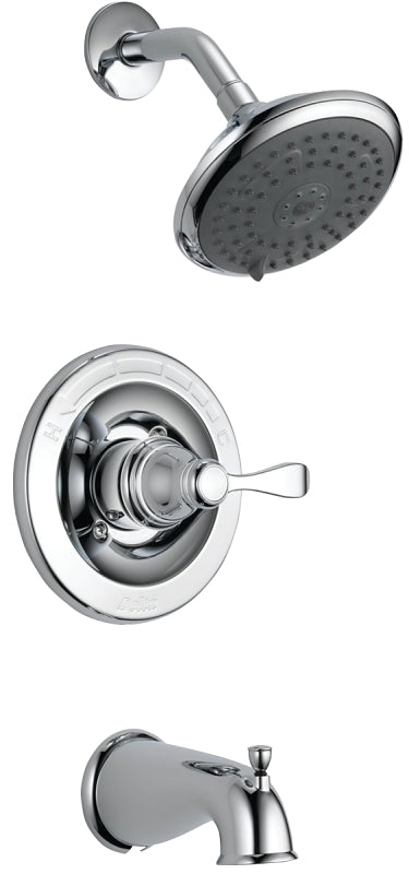 Delta Porter Series 144984 Tub and Shower Trim, 3-Spray Setting, Brass, Chrome-Plated, ADA Compliant
