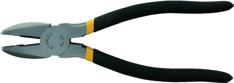STANLEY 84-113 Lineman's Pliers, 8 in OAL, 7/8 in Jaw Opening, Cushion Grip Handle, 3/8 in W Jaw