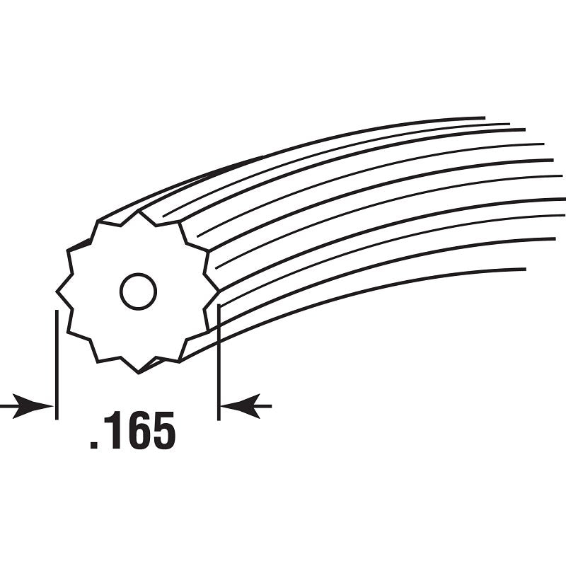 Make-2-Fit P 7572 Screen Retainer Spline, 0.165 in D, 500 ft L, Vinyl, Black, Round