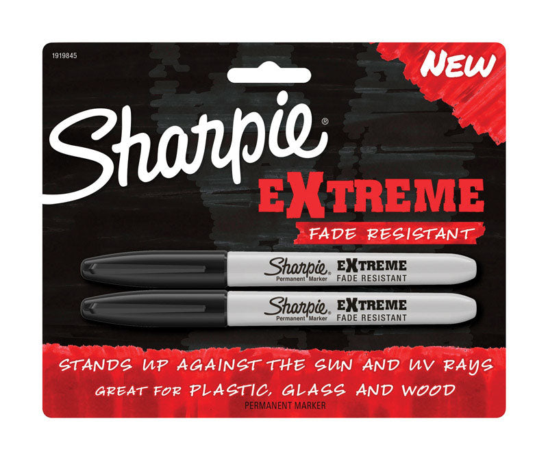 Sharpie Extreme Black Fine Tip Permanent Marker 2 pk, Pack of 6