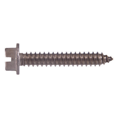 HILLMAN No. 12 X 1 in. L Slotted Hex Washer Head Sheet Metal Screws 100 pk