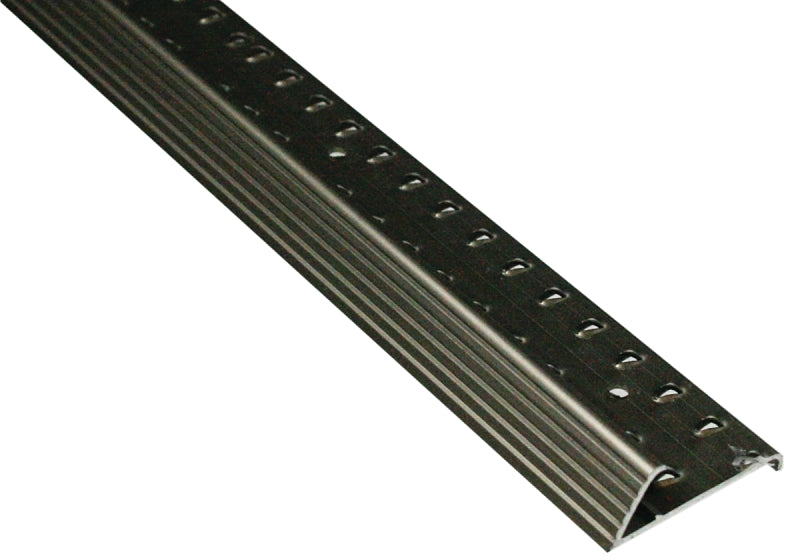 M-D 43882 Carpet Gripper, 36 in L, 1-3/8 in W, Fluted Surface, Aluminum, Pewter