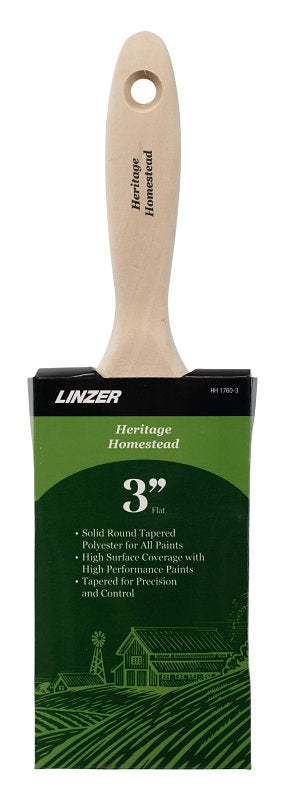 Linzer HH1760-3 Varnish/Wall Brush, 3 in W, 3 in L Bristle, Polyester Bristle