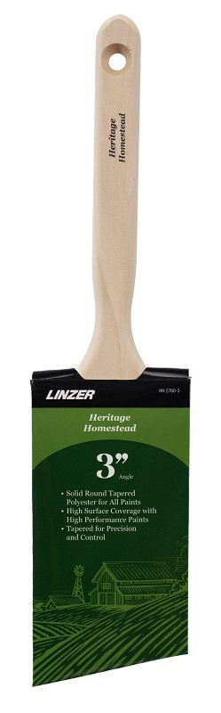Linzer HH2760-3 Angle Sash Brush, 3 in W, 3-1/4 in L Bristle, Polyester Bristle