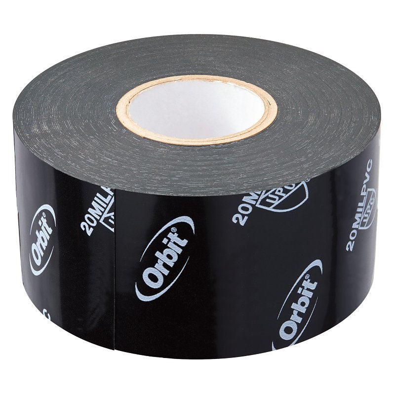 Orbit 53550 Pipe Wrap Tape, 50 ft L, 2 in W, PVC, Black, Pack of 40