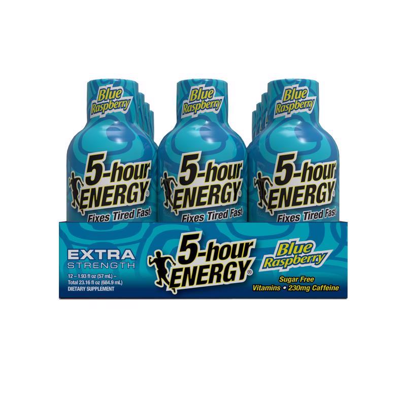 5-hour Energy Extra Strength Sugar Free Blue Raspberry Energy Shot 1.93 fl. oz., Pack of 12