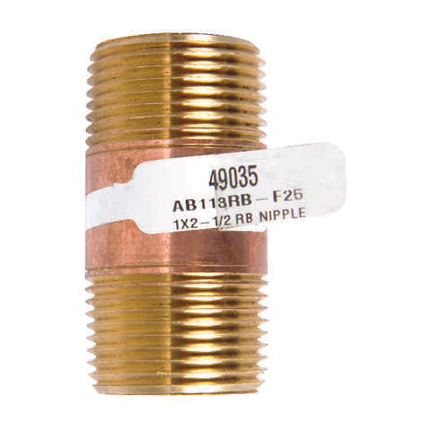 JMF Company 1 in. MPT Red Brass Nipple 2-1/2 in. L
