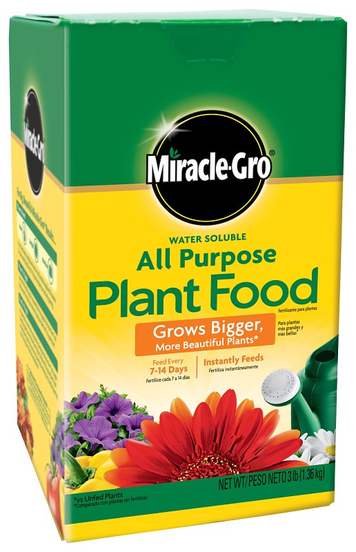 Miracle-Gro 1000283 All-Purpose Plant Food, 3 lb Box, 24-8-16 N-P-K Ratio, Solid