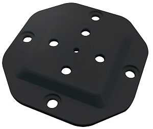 Nuvo Iron HDWPCP4B Wood Post Connector Plate, 1 in H x 5-1/4 in W x 5-1/4 in D Dimensions, 4 x 4 in Column/Post, Steel
