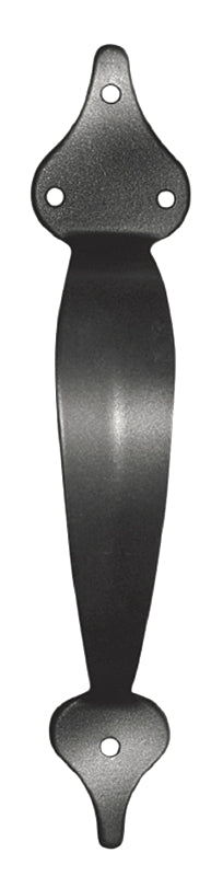Nuvo Iron GHW10/B Gate Pull Handle, 10.2 in L Handle, Galvanized Steel, Black, Powder-Coated Satin