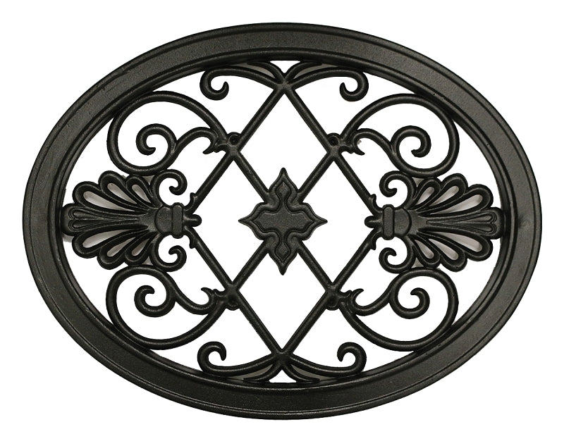 Nuvo Iron ACW56 Gate Fence Insert, Oval, Aluminum, Black
