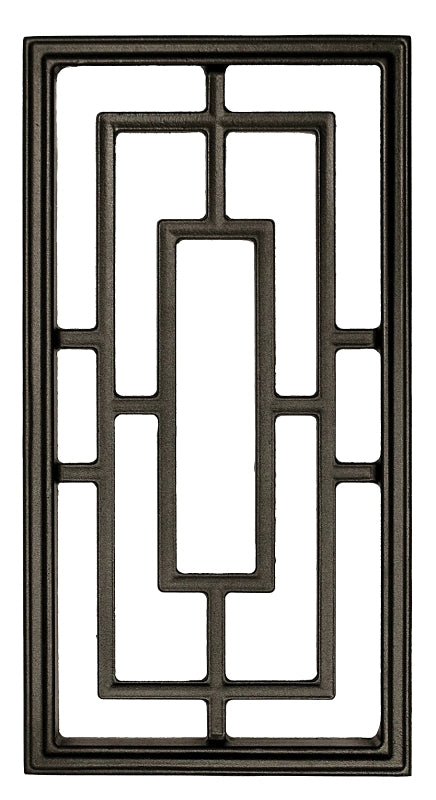 Nuvo Iron ACW57 Series Gate Fence Insert, 9 x 17 in Dimensions, Rectangular, Aluminum, Black