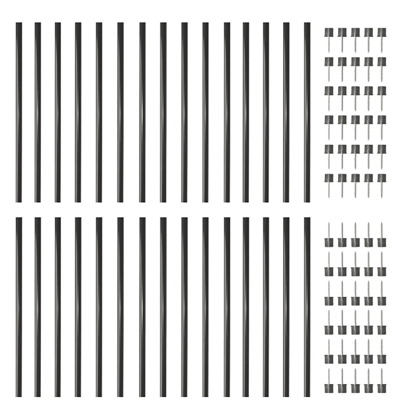 Nuvo Iron CR-32 Baluster, 3/4 in Dia, 32 in L, Round, Steel, Black, Galvanized