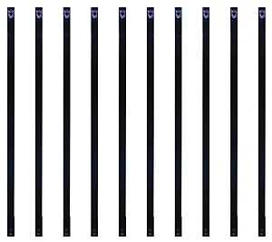 Nuvo Iron RCTB32 Baluster, 32 in L, Rectangular, Steel, Black, Galvanized