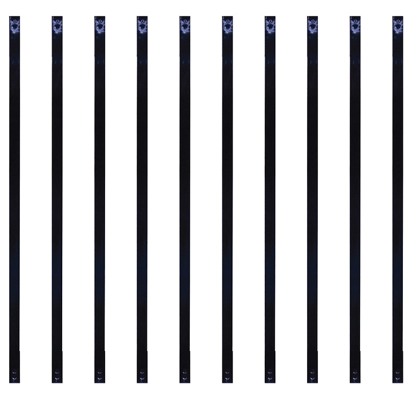 Nuvo Iron RCTB38 Baluster, 38 in L, Rectangular, Steel, Black, Galvanized