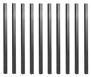 Nuvo Iron SQPS26 Tubing Baluster, 26 in L, Square, Steel, Galvanized