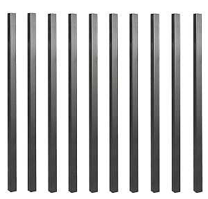 Nuvo Iron SQPS32 Tubing Baluster, 32 in L, Square, Galvanized Steel, Black