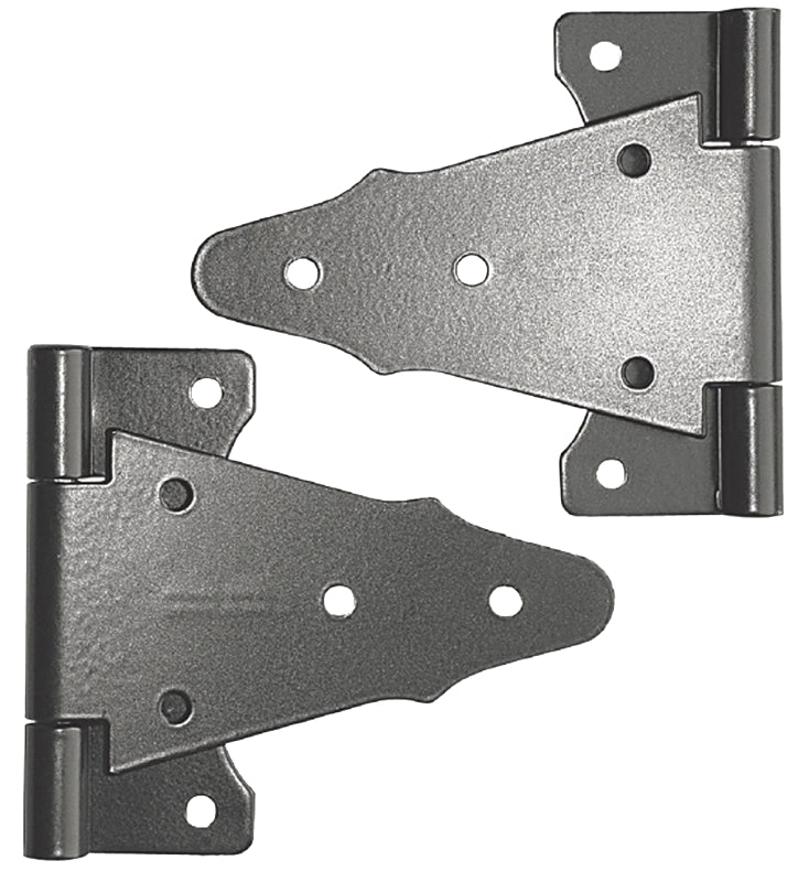 Nuvo Iron TH6BLK Tee Hinge, 6 in H Frame Leaf, Galvanized Steel