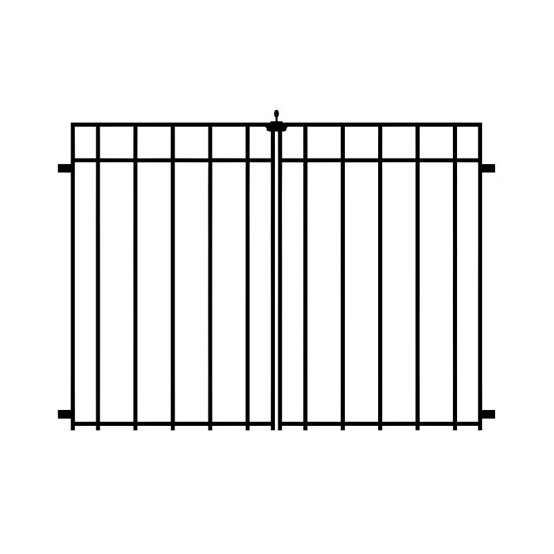 Nuvo Iron CDGQF2 Coral Double Gate, 24 in W Gate, 34 in H Gate
