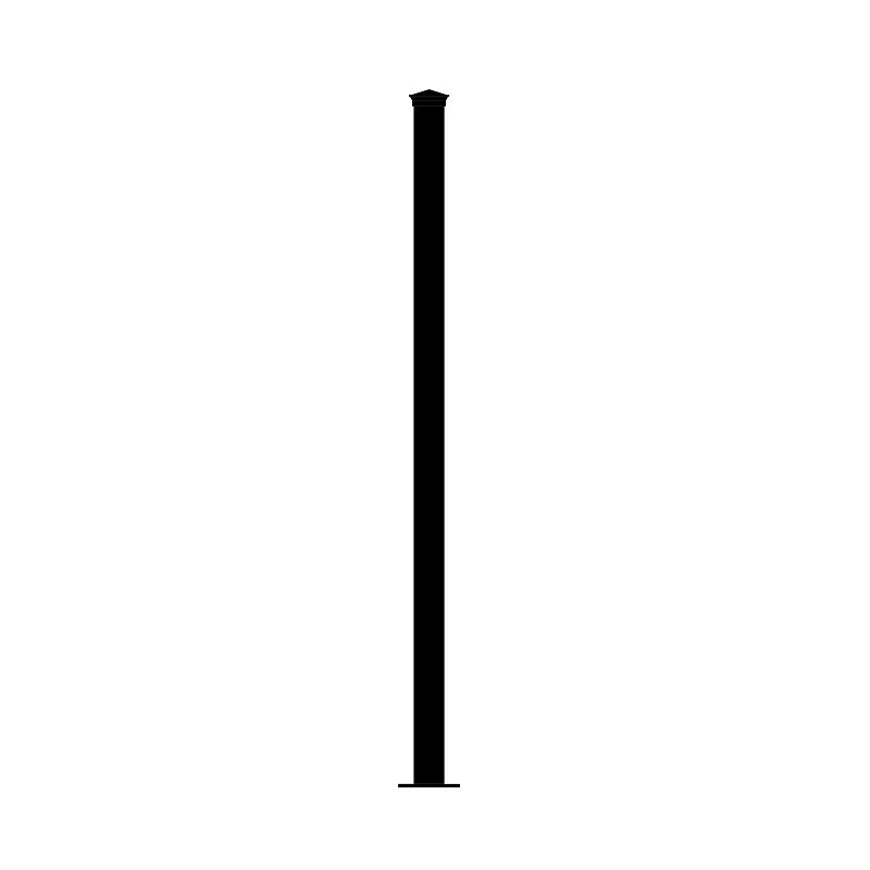 Nuvo Iron DSRP2238-B Railing Post, 2 in L, 2 in W, 38 in H, Steel, Textured Black