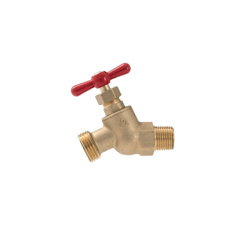B & K 102-313 Hose Bibb, 1/2 x 3/4 in Connection, MIP x MHT, Brass Body