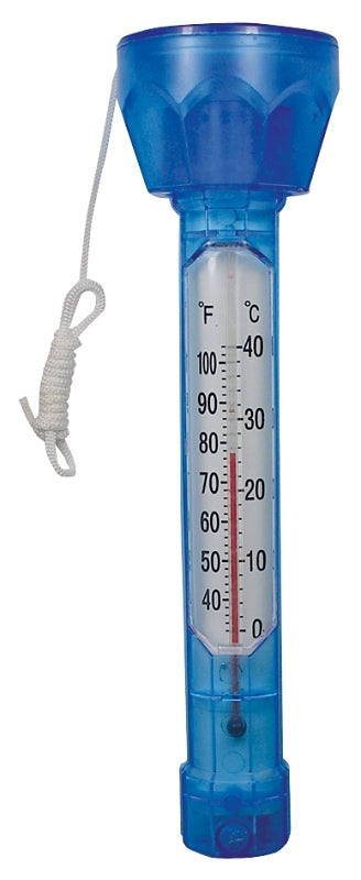 Jed Pool Tools 20-204 Pool Thermometer, 32 to 104 deg F, Plastic Case