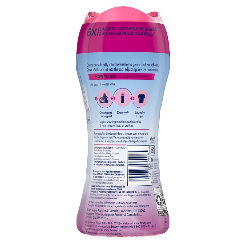 Downy 9098 Scent Booster, 9.1 oz Bottle, Beads, April Fresh, Pack of 4