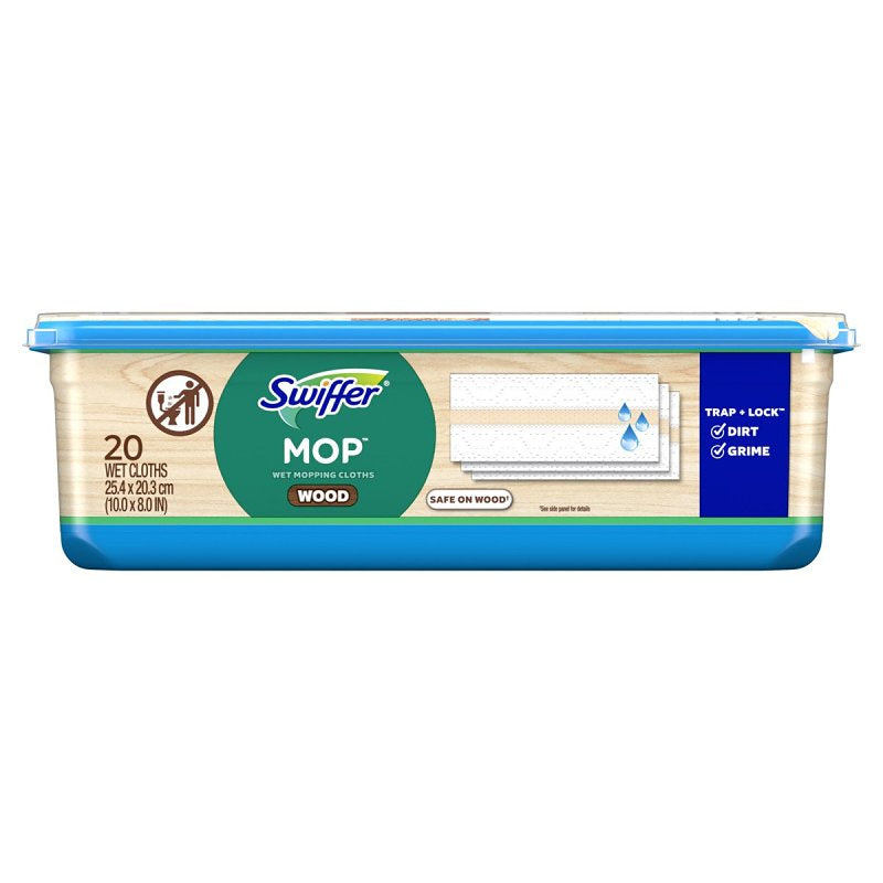 Swiffer Sweeper 59253 Floor Mopping Cloth, 20 Count Capacity, Cotton, White