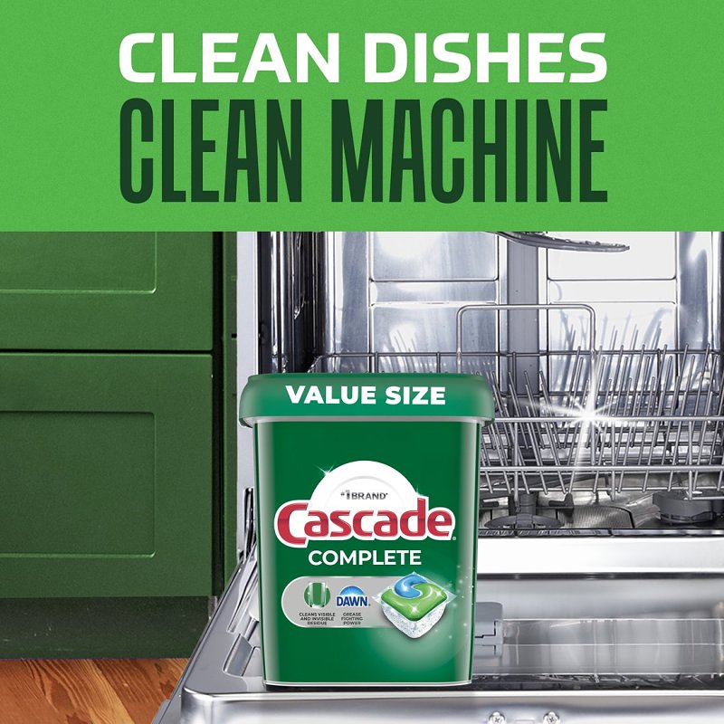 Cascade Complete ActionPacs 80857473 Dishwasher Detergent, 7.4 oz Bag, Solid, Fresh