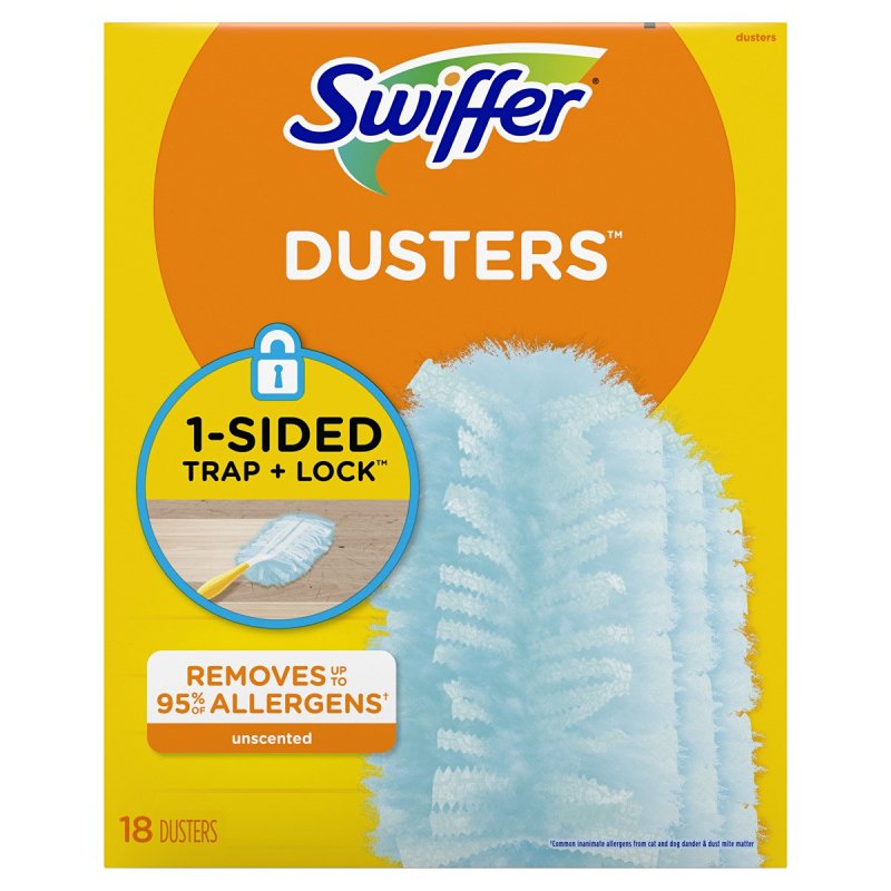 Swiffer 99036 Duster Refill, 6 in Head, Microfiber Head, Light Blue
