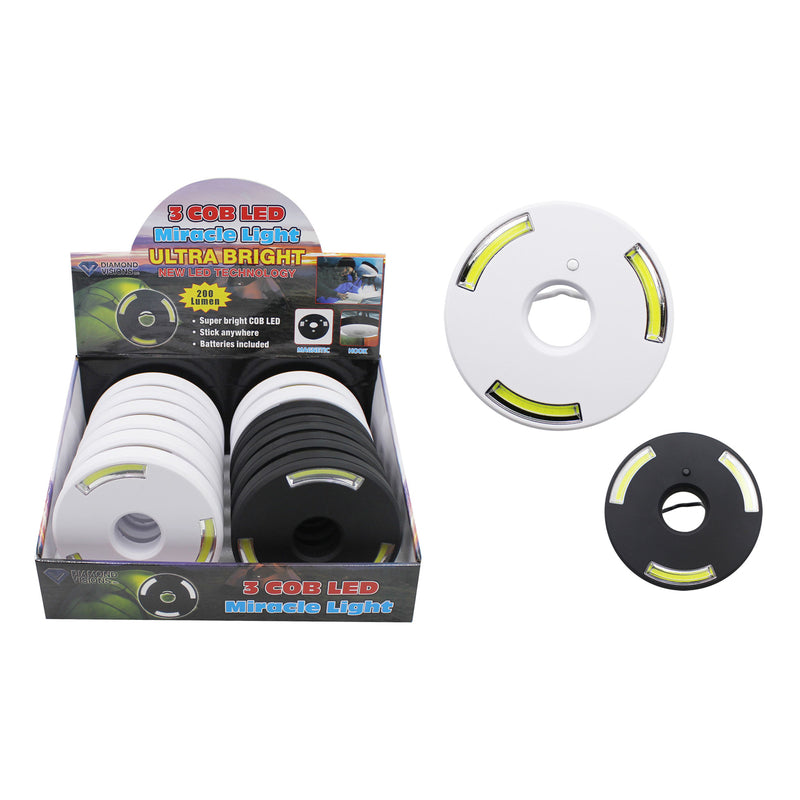 Diamond Visions 3 COB 200 lm Assorted LED Flashlight AA Battery, Pack of 12
