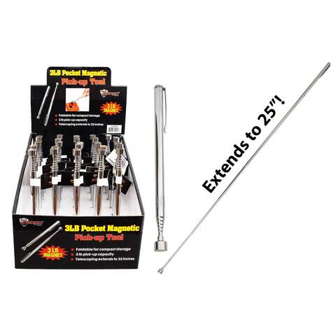 Diamond Visions 25 in. Telescoping Pocket Pick-Up Magnet 3 lb, Pack of 25