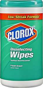 Clorox 01656 Disinfecting Wipes Can, Fresh Scent, White