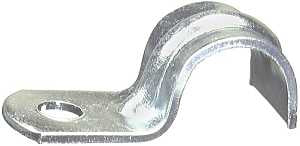 Halex 26211 Conduit Strap, 3/8 in, Steel, Galvanized