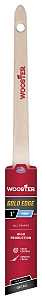 Wooster 5234-1 Paint Brush, Gold Bristle/White, Beechwood Handle, 1 in W, 2-3/16 in L Bristle, Polyester Bristle