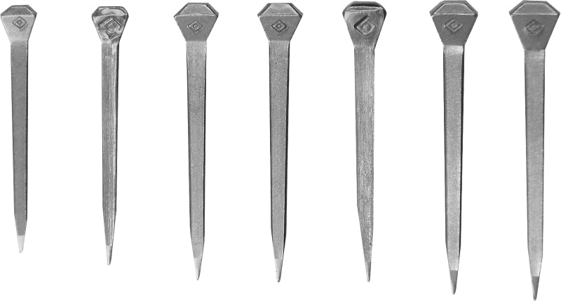 Diamond Farrier D5CH1N Horseshoe Nail, #5, 49.6 mm L, Steel