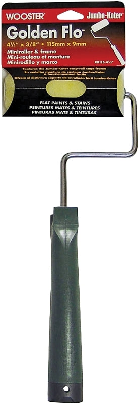 Wooster Jumbo-Koter Golden Flo RR115-4 1/2 Frame and Cover, 3/8 in Nap, Fabric Cover, Sher-Grip Handle