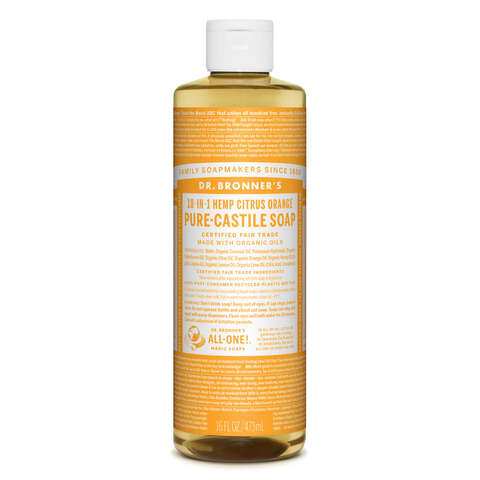Dr. Bronner's Organic Citrus Orange Scent Pure-Castile Liquid Soap 16 oz 1 pk, Pack of 12