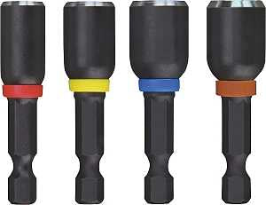 Milwaukee SHOCKWAVE Impact Duty 49-66-4562 Nut Driver Set, 4-Piece, Magnetic, Steel