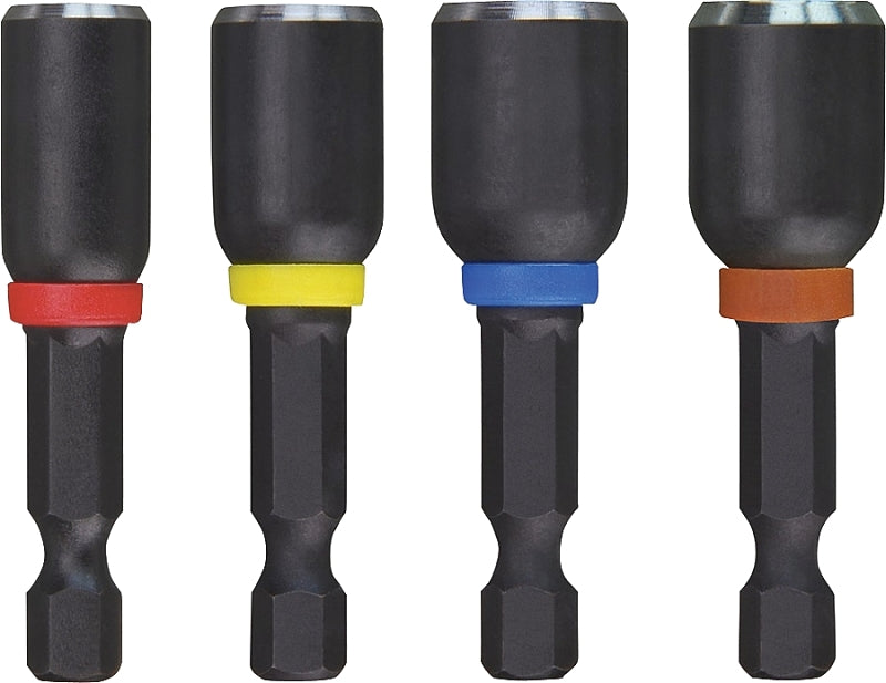Milwaukee SHOCKWAVE Impact Duty 49-66-4562 Nut Driver Set, 4-Piece, Magnetic, Steel