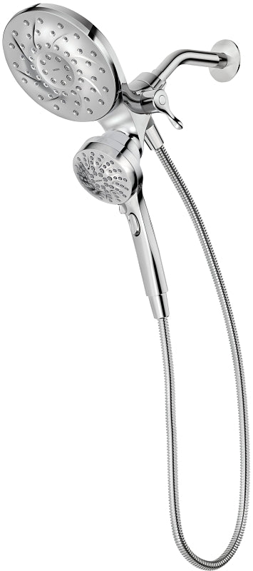 Moen Engage Series 26009SRN Hand Shower and Rain Shower Combo, Round, 1/2 in Connection, IPS, 2.5 gpm, 6 -Spray Function