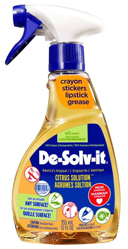 De-Solv-it 11852 Citrus Solution, 12.6 oz Bottle, Liquid, Citrus, Clear/Orange, Pack of 6