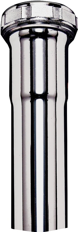 Plumb Pak PP13-6CP Pipe Extension Tube, 1-1/2 in, 6 in L, Slip-Joint, Brass, Chrome-Plated