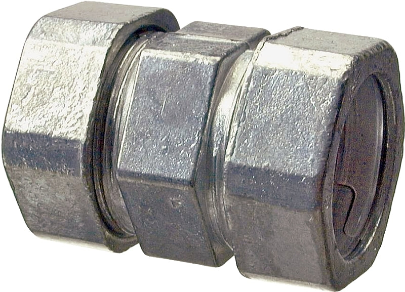 Halex 22222 EMT Coupling, 3/4 in Compression, 6 in OD, Zinc, Galvanized
