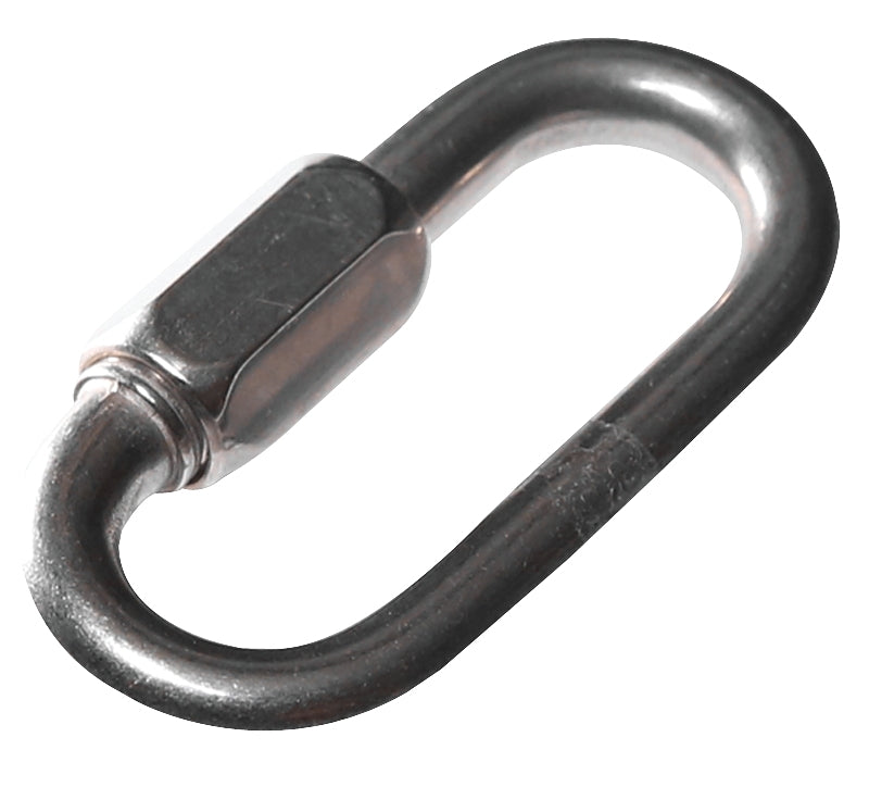 Baron 7350T-3/8 Quick Link, 7/16 in Opening, 3-1/8 in L x 3/8 in THK Dimensions, 1760 lb Working Load, Steel, Zinc