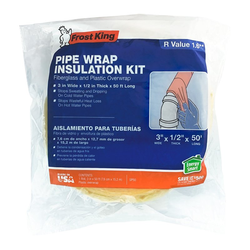 Frost King V93H Insulation Kit, 42 in W, 0.75 mil Thick, 64 in L, Plastic, Clear