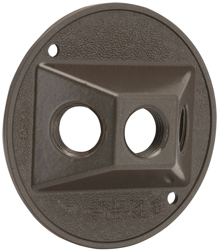 Bell Outdoor 5197-2 Cover, 4-1/8 in Dia, 4-1/8 in W, Round, Aluminum, Bronze, Powder-Coated